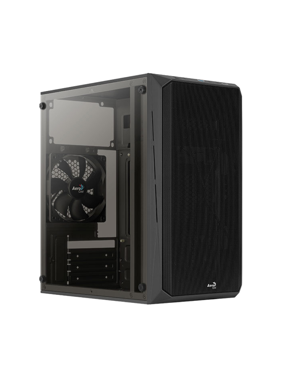 Корпус FORMULA (AEROCOOL) MiniTower CS-107 черный (mATX, без БП, USB2.0+USB3.0, 1x120mm) (CS-107 BLACK (F))