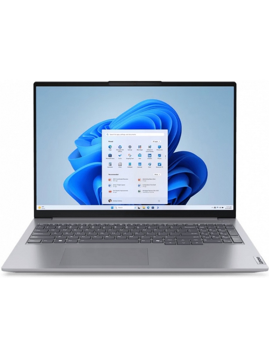 Ноутбук 16" IPS WUXGA LENOVO ThinkBook 16 G6 IRL серый (Core i5 1335U/32Gb/512Gb SSD/VGA int/FP/noOS) (21KH001ERU_32G)