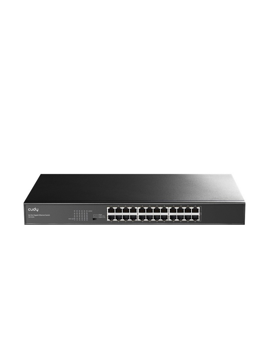 Коммутатор CUDY GS1024L 24 порта (24x1000Mbs, неуправляемый, монтируемый в 19" стойку, настенный, настольный, L2, корпус-металл) (GS1024L)