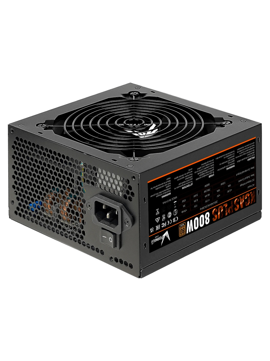 Блок питания FORMULA (AEROCOOL) 800W KCAS PLUS 800 (ATX, 80+ Bronze, APFC, 20+4 pin, 4xPCIe 6+2P, 4хMolex, 7xSATA, 120mm fan, RTL) (KCAS PLUS 800 (