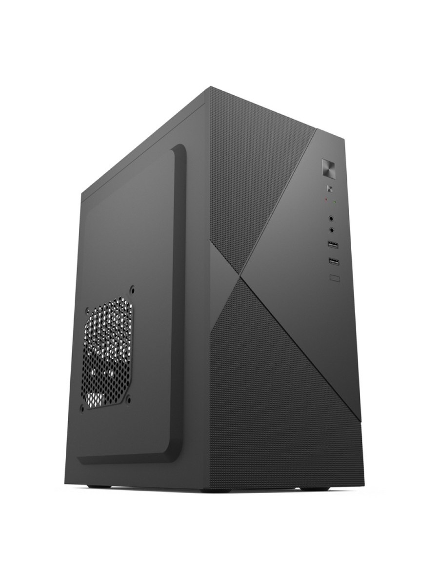 Корпус FOXLINE MiniTower Forza FZ-019 450W черный (mATX, 450W, 2xUSB2.0, no fan) (FZ-019-SX450)