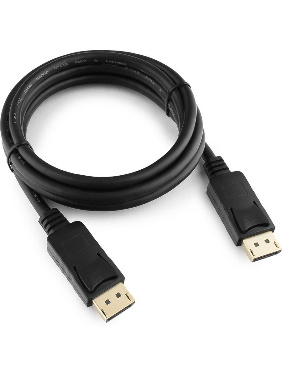 Кабель DisplayPort CABLEXPERT CC-DP3-2M черный (2м, 20M/20M, v1.3, экран,, пакет) (CC-DP3-2M)