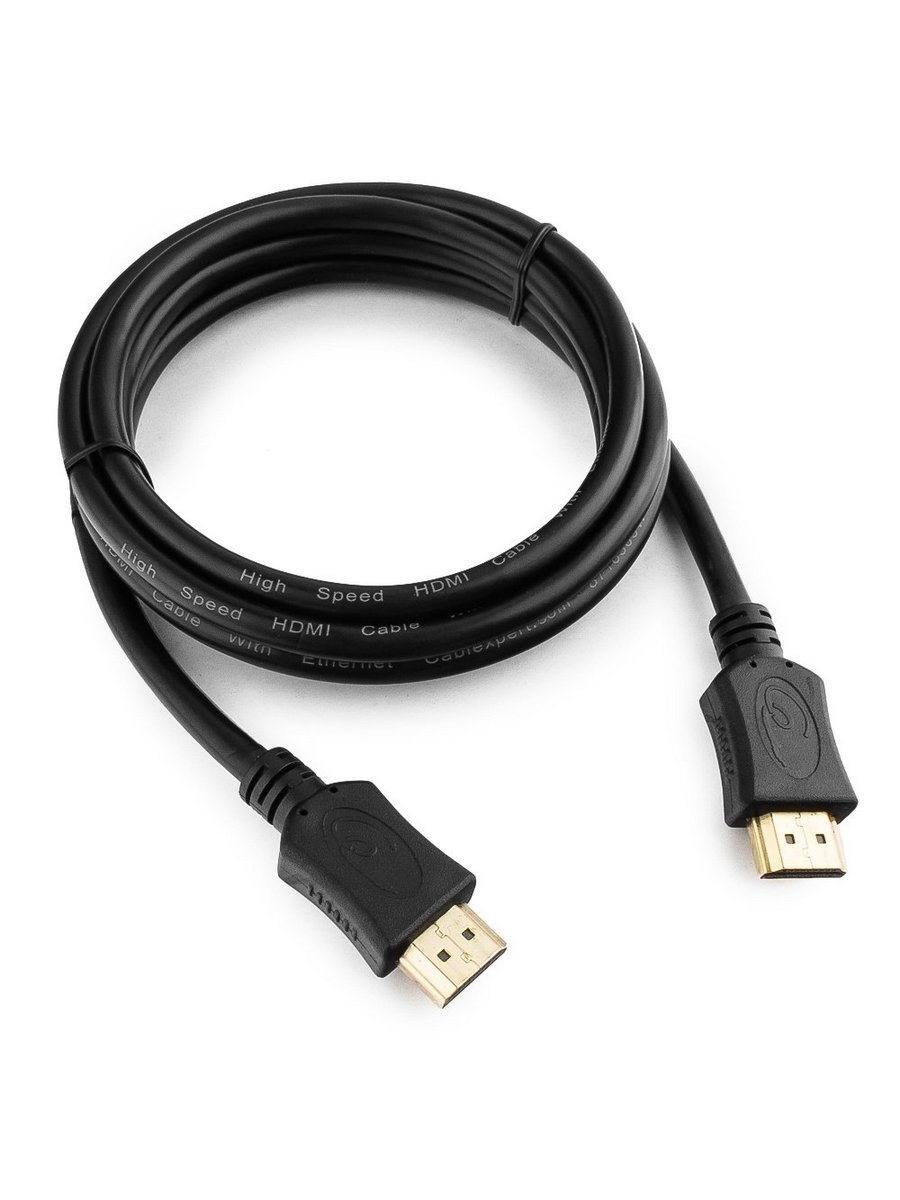 Кабель HDMI CABLEXPERT CC-HDMI4L-1.5M черный (1.5м, 19M/19M, v2.0, Light, позол.контакты, экран, пакет) (CC-HDMI4L-1.5M)