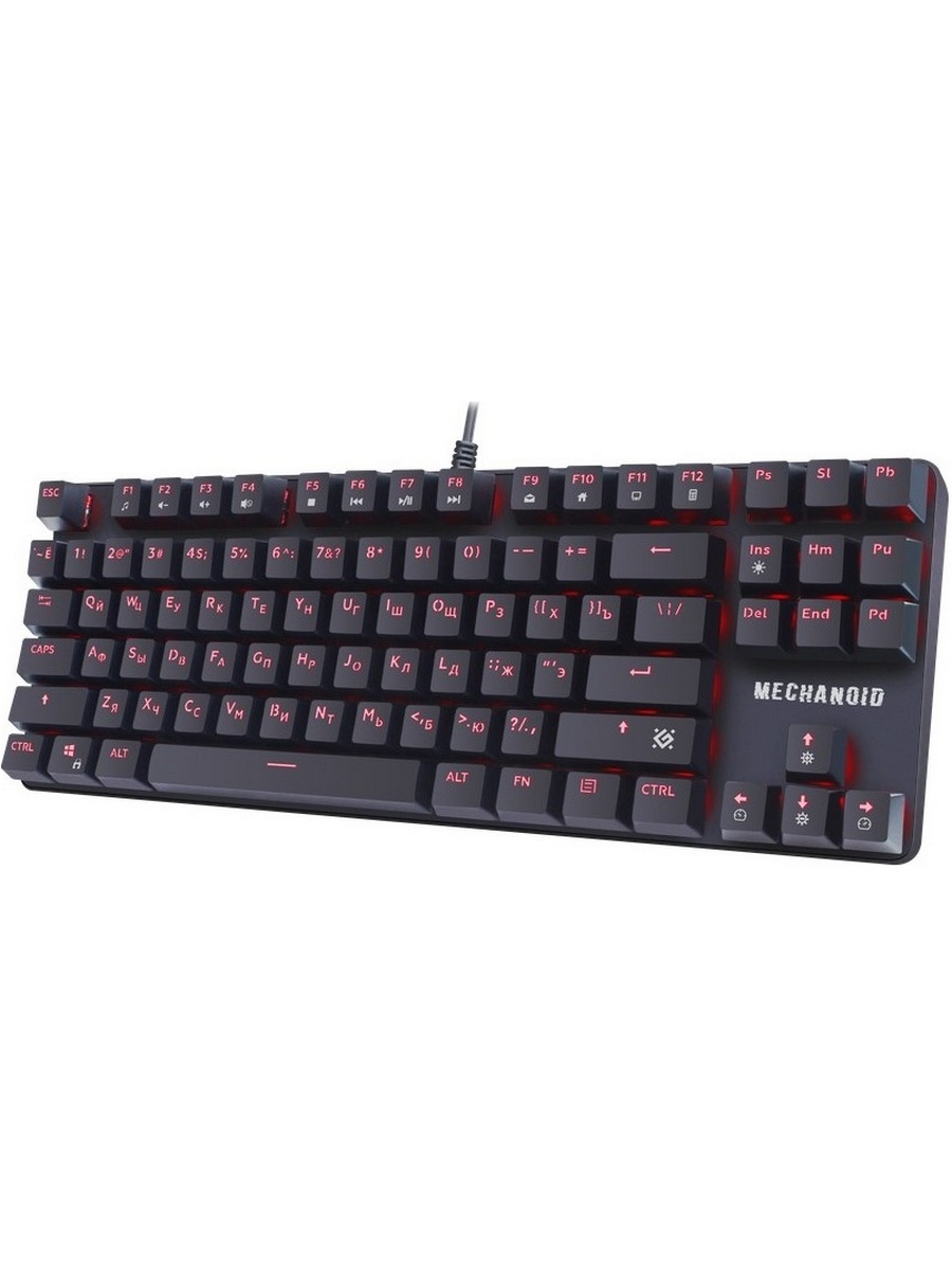 Клавиатура проводная DEFENDER Mechanoid (Механоид) GK-581 черный (USB, 87 клавиш) (45581)
