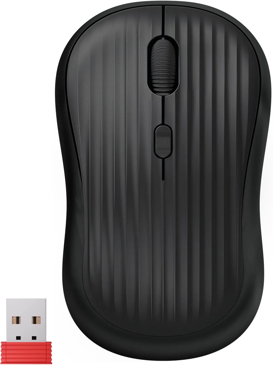 Мышь беспроводная DEFENDER Slot (Слот) MS-202 черный (USB, 1600dpi, 4but) (52202)