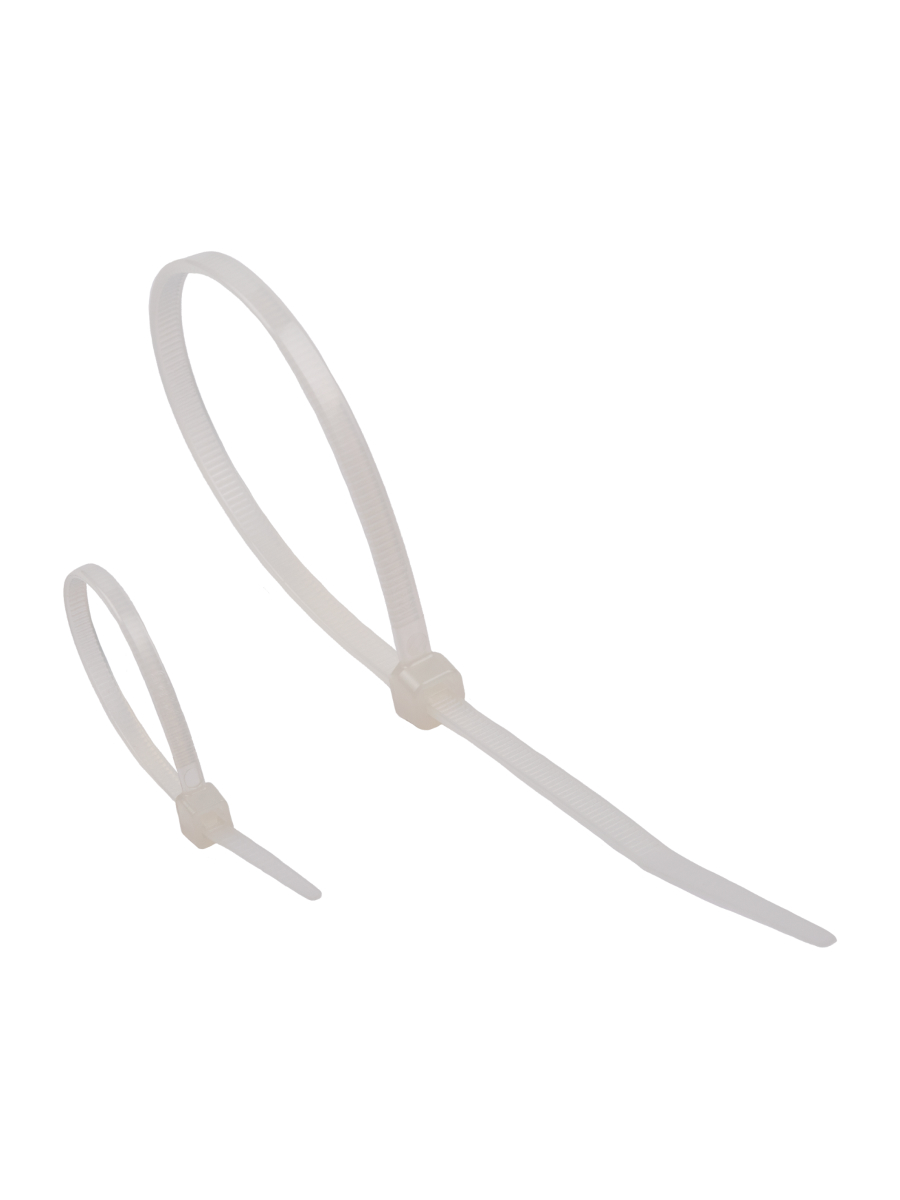 Стяжки NIKOMAX NMC-CTN400-46-SL-WT-100-K белый (нейлоновые, неоткрывающиеся, 400 мм х 4,6 мм, 100шт.) (NMC-CTN400-46-SL-WT-100-K)