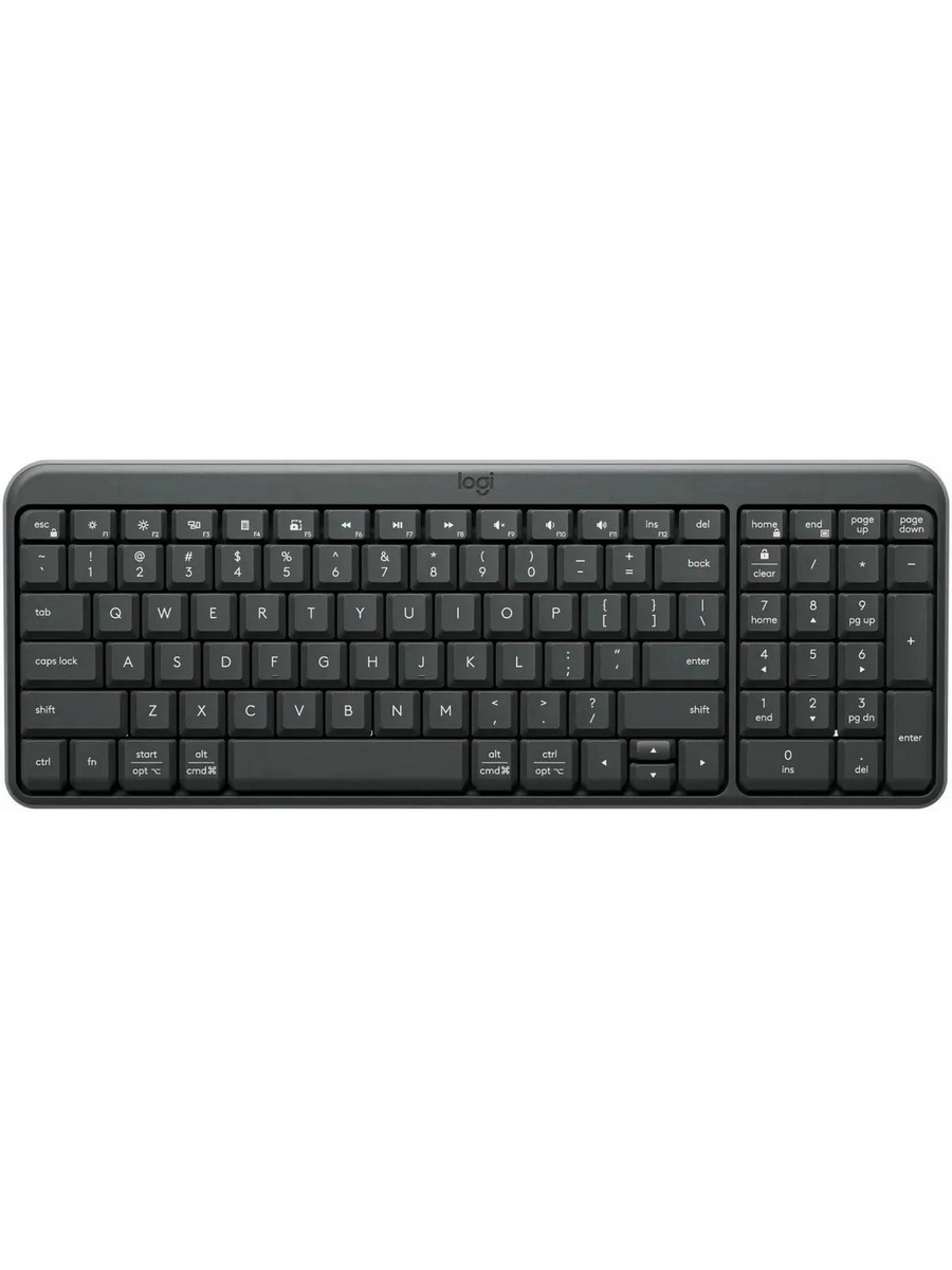 Клавиатура беспроводная LOGITECH K250 Compact (Компактный) графит (BT, 99 клавиш, multimedia, slim) (920-013452)