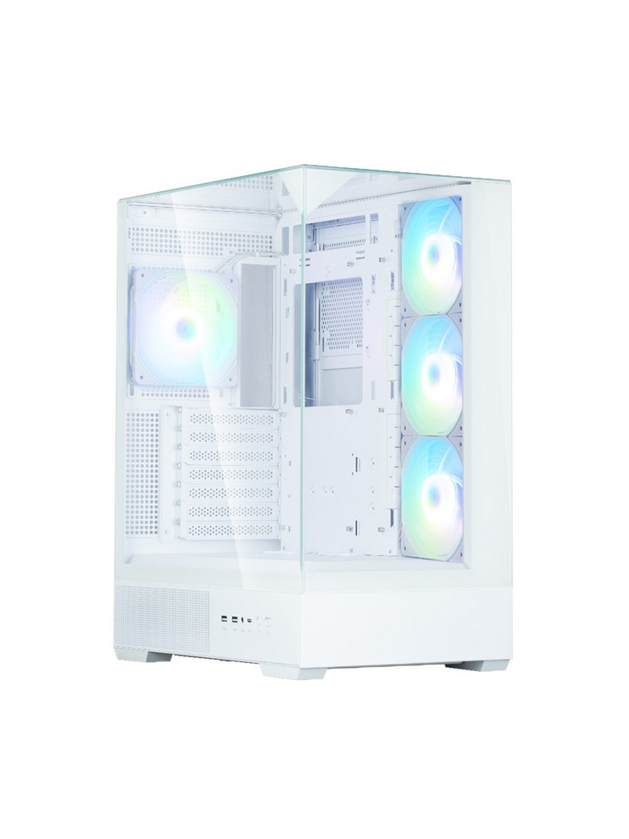 Корпус ZALMAN MidTower P40 Prism Plus белый (ATX, без БП, 2xUSB3.0+USB Type-C, 4x120mm ARGB ) (Zalman P40 Prism Plus White)