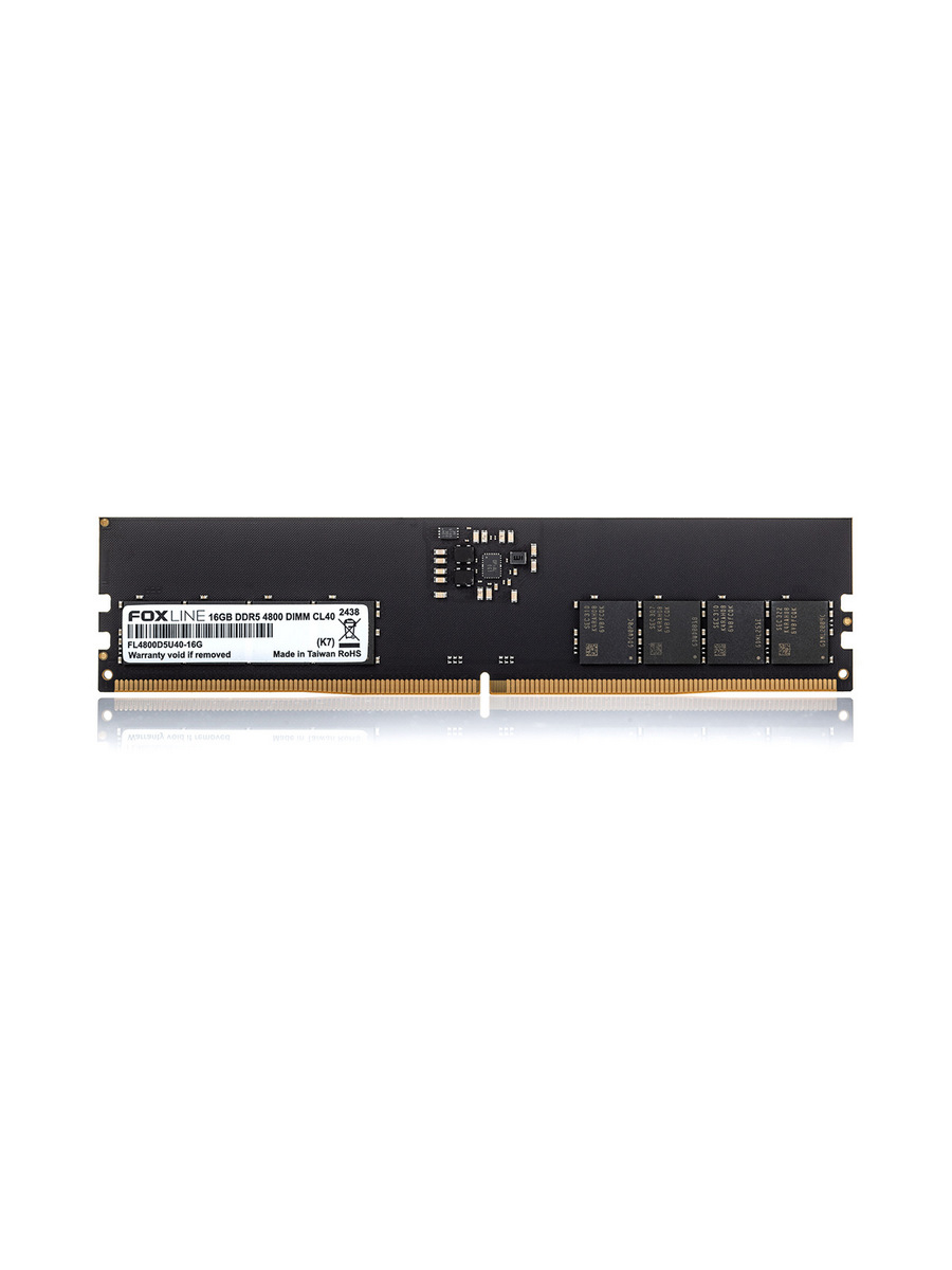 Память FOXLINE DDR5 DIMM 16Gb (PC38400, 4800MHz, CL46, 1.1V, OEM) (FL4800D5U40-16G)