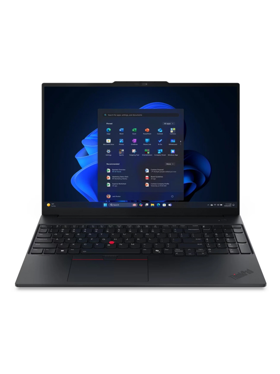 Ноутбук 16" IPS WUXGA LENOVO ThinkPad E16 G3 черный (Core Ultra 7 255H/16Gb/512Gb SSD/VGA int/FP/noOS) (21SSS0AS00)