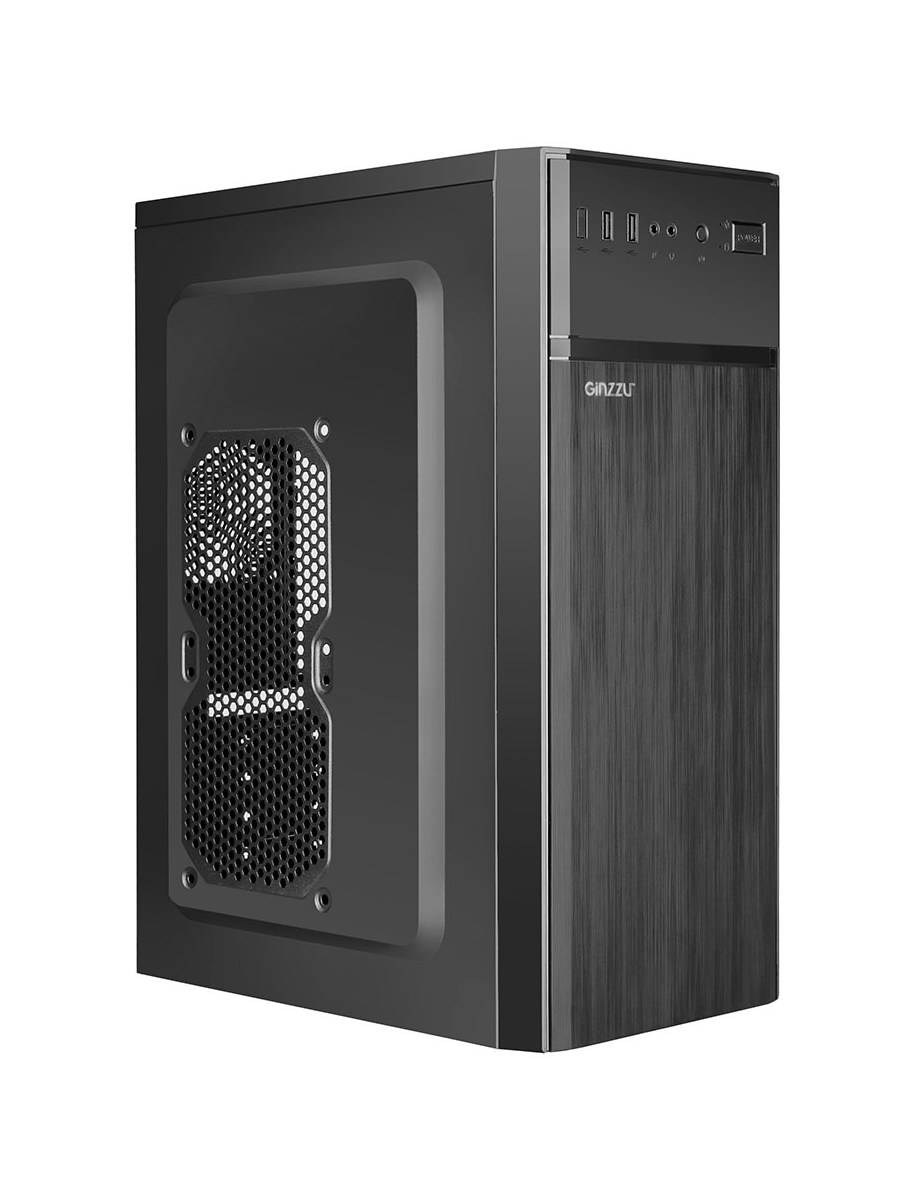 Корпус GINZZU MidiTower A420 черный (ATX, без БП, USB2.0+USB3.0, no fan) (Ginzzu A420)