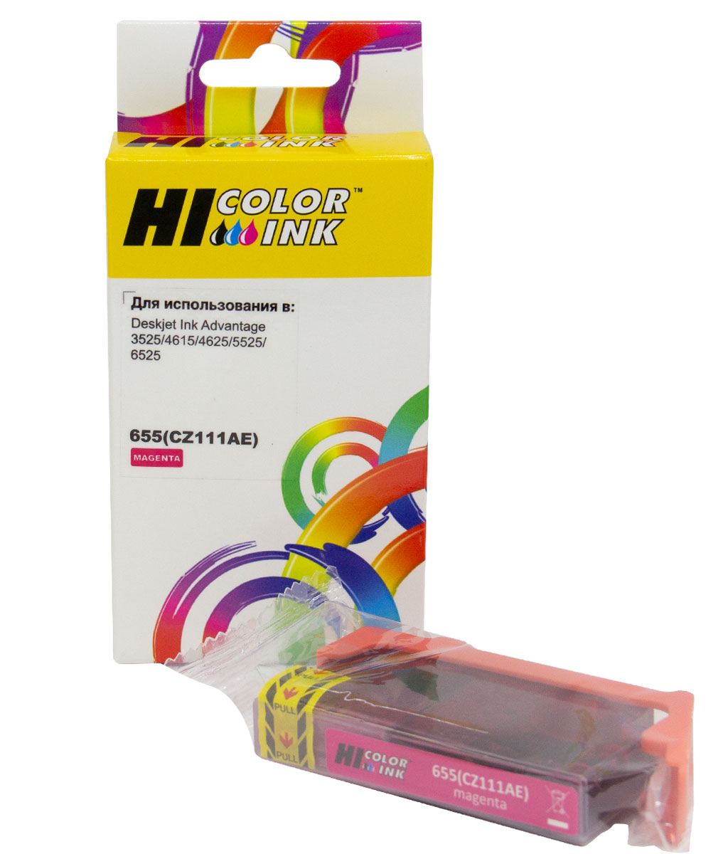 Картридж Hi-Black (HB-CZ111AE) для HP DJ IA 3525/5525/4615/4525, №655, M