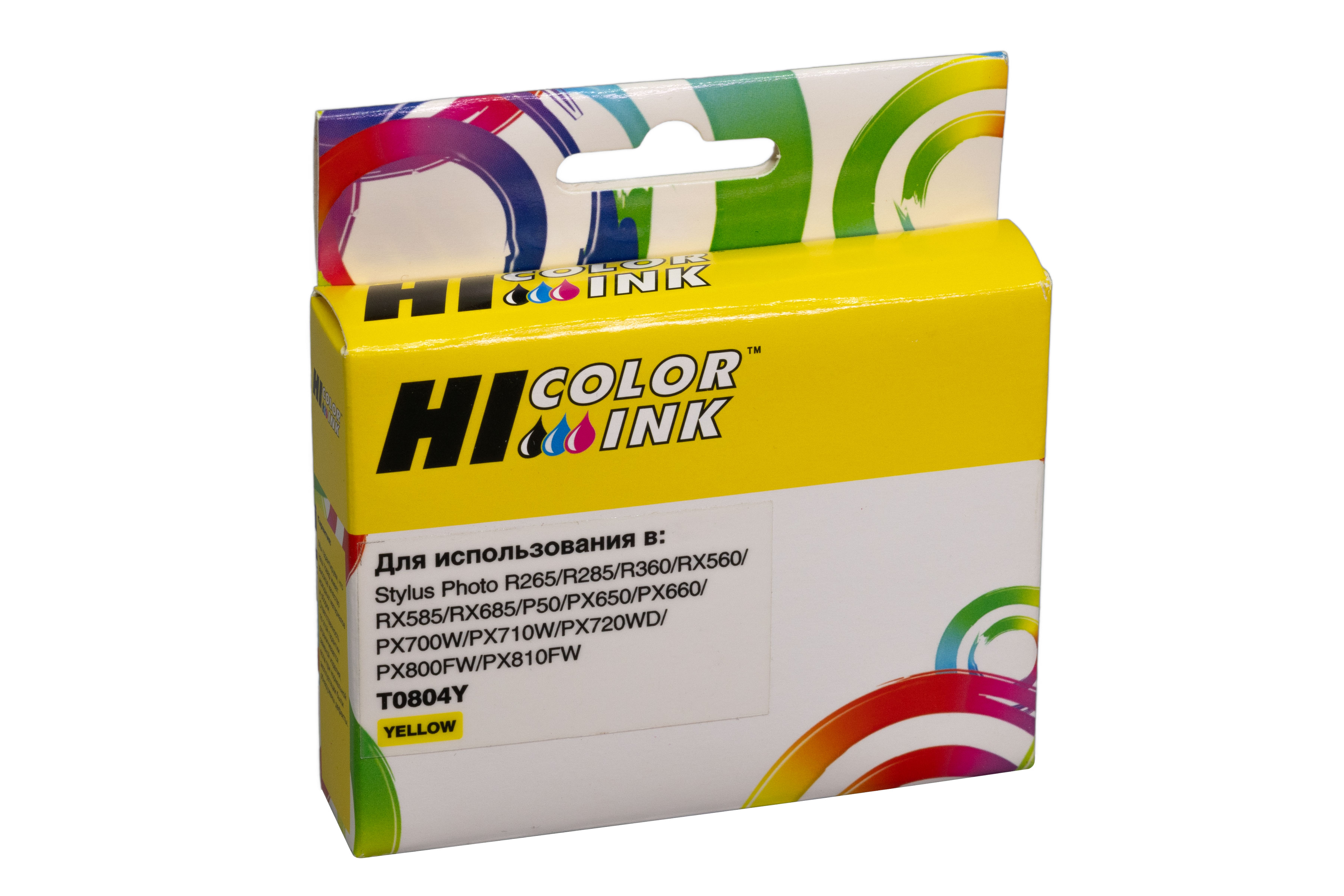 Картридж Hi-Black (HB-T0804) для Epson Stylus Photo P50/PX660/700W/800FW/R265, Y