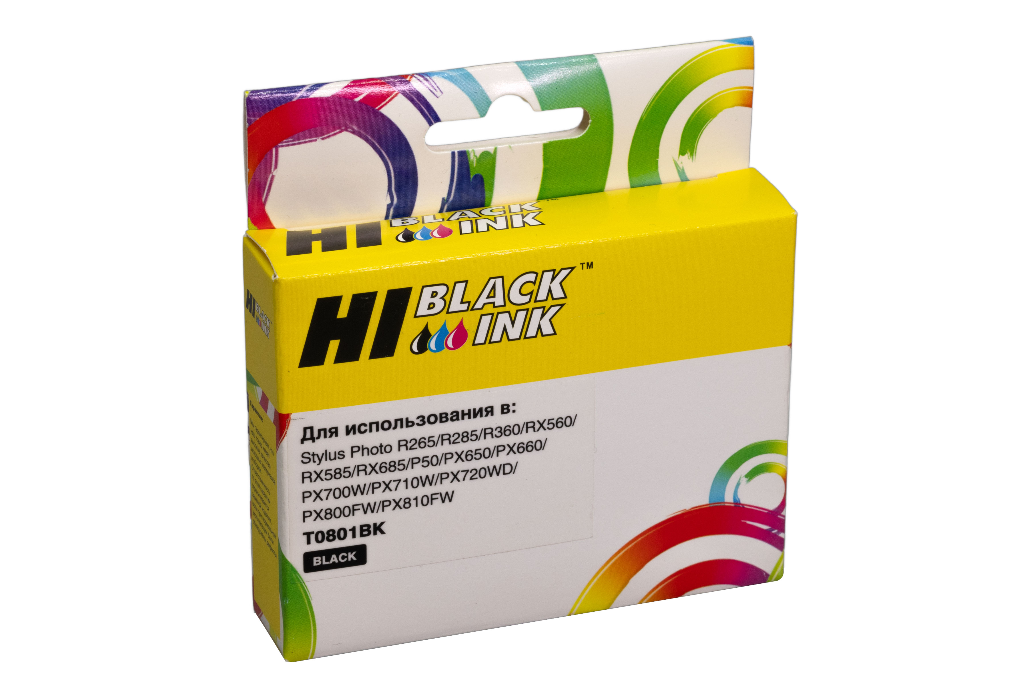 Картридж Hi-Black (HB-T0801) для Epson Stylus Photo P50/PX660/700W/800FW/R265, Bk