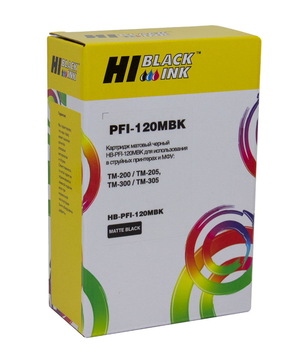 Картридж Hi-Black (PFI-120MBK) для Canon TM-200/205/300/255/350/355, matte black