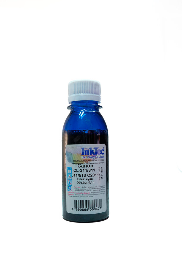 Чернила InkTec (C2011) для Canon CL-211/811/511/513, C, 0,1 л.