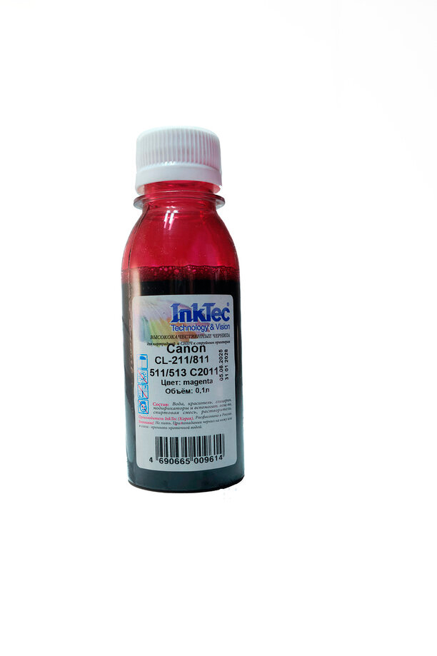 Чернила InkTec (C2011) для Canon CL-211/811/511/513, M, 0,1 л.