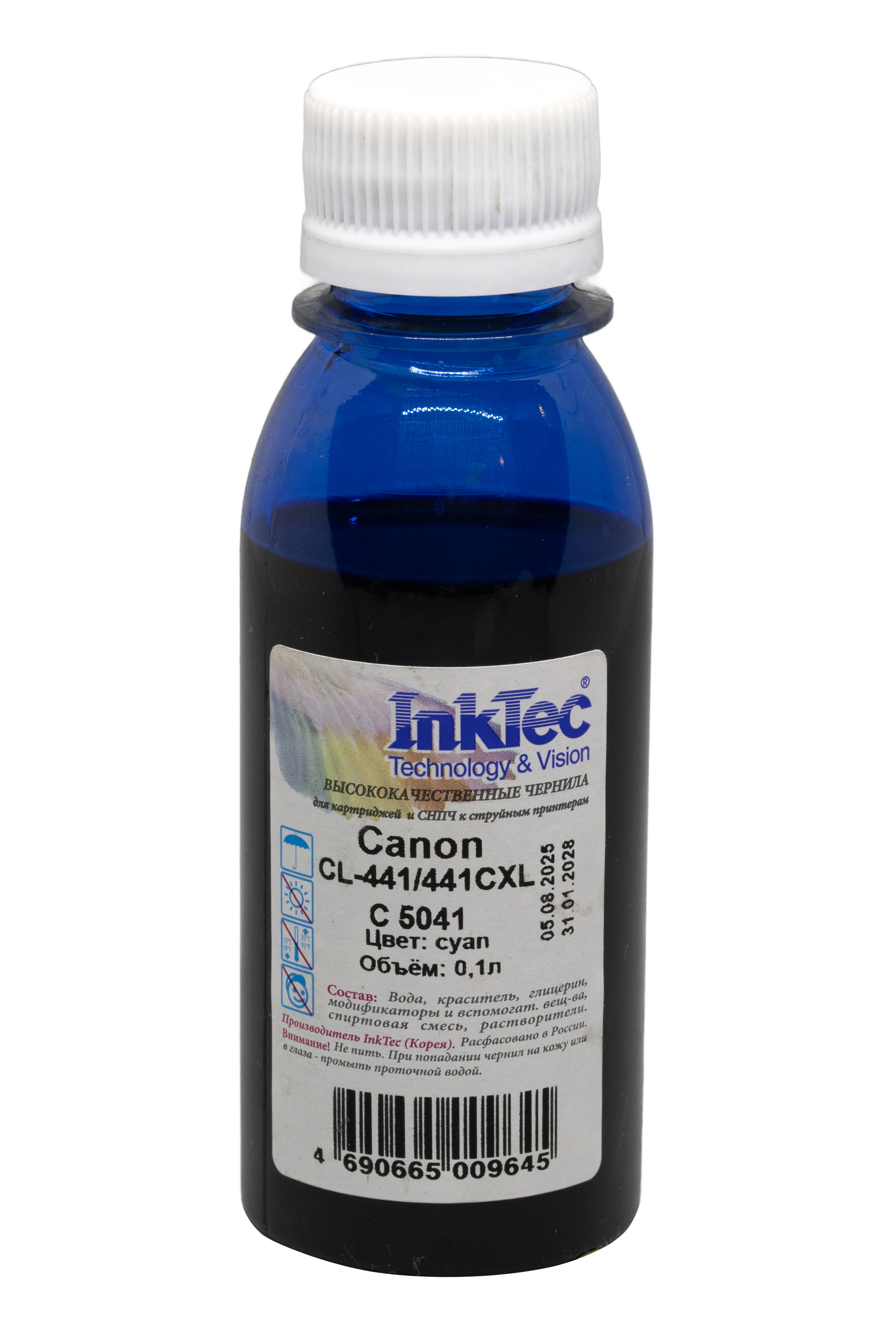 Чернила InkTec (C5041) для Canon CL-441/441CXL, C, 0,1 л.