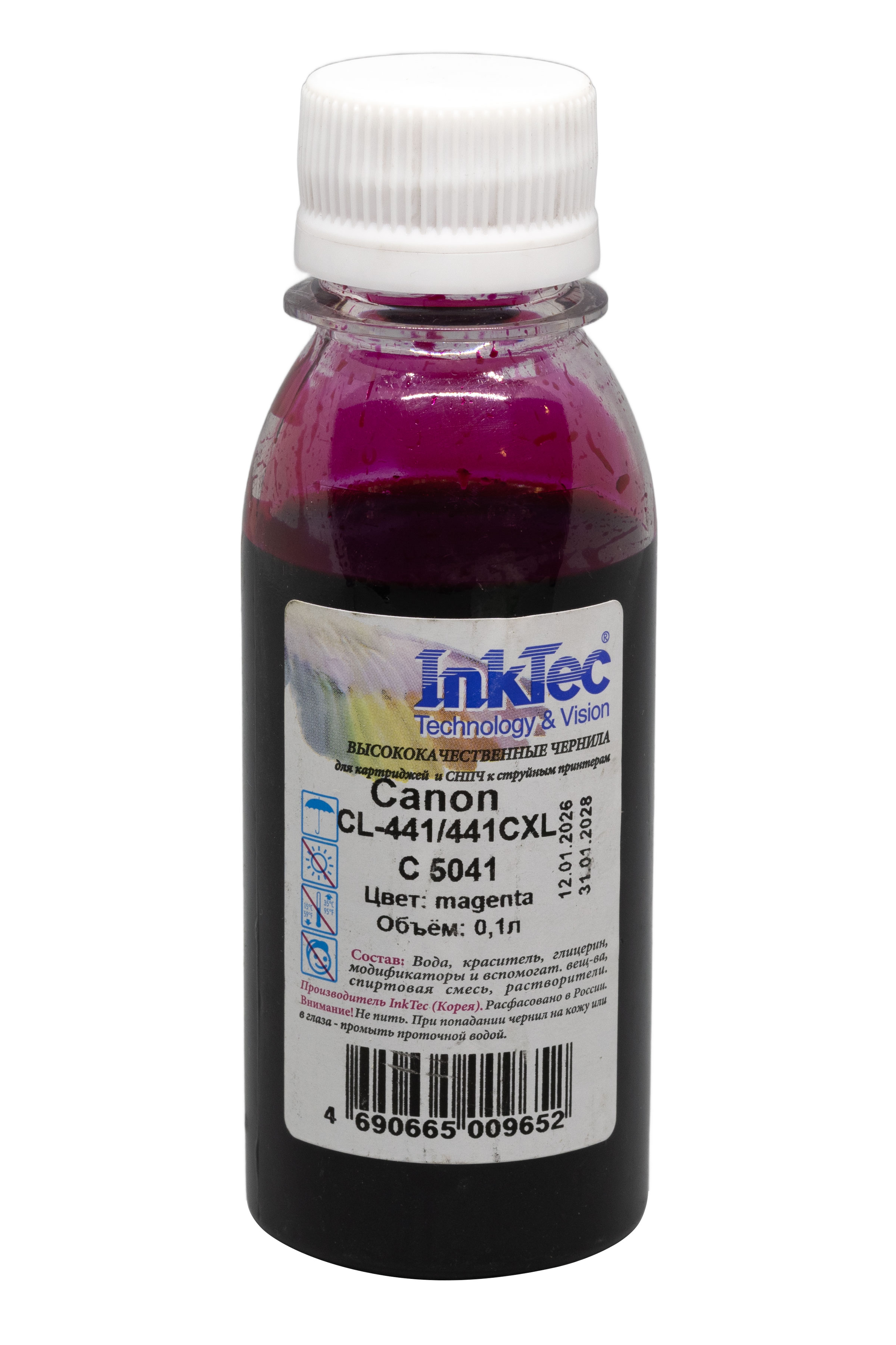 Чернила InkTec (C5041) для Canon CL-441/441CXL, M, 0,1 л.