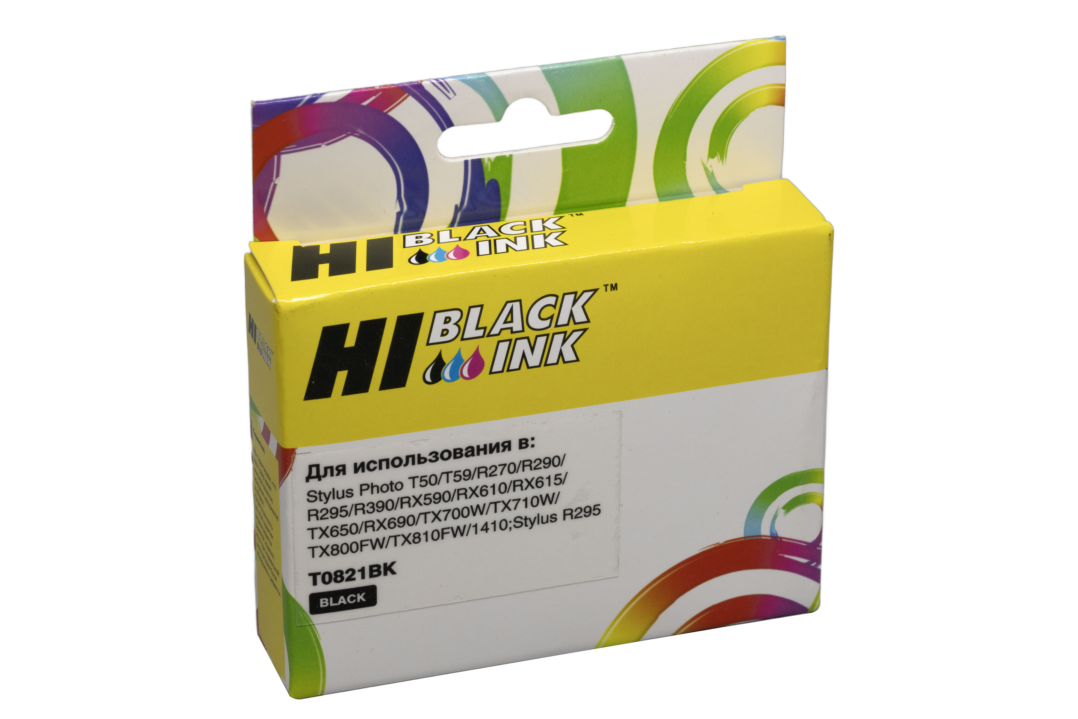 Картридж Hi-Black (HB-T0821) для Epson Stylus R270/295/390/RX590/T50, Bk