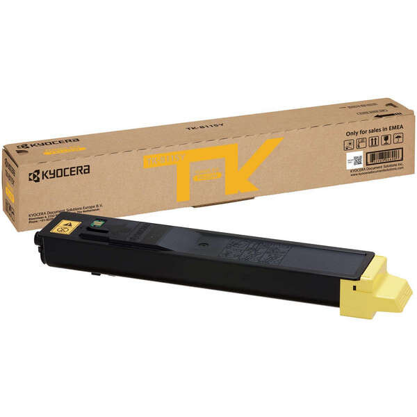 Тонер-картридж TK-8115Y Kyocera Ecosys M8124/M8130, 6K, желтый, (O), 1T02P3ANL0