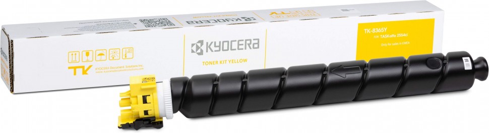 Тонер-картридж Kyocera TK-8365Y для TASKalfa 2554ci, 12К (О) жёлтый