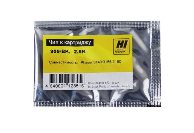 Чип Hi-Black к картриджу Xerox Phaser 3140/3155/3160 (108R00909), Bk, 2,5K