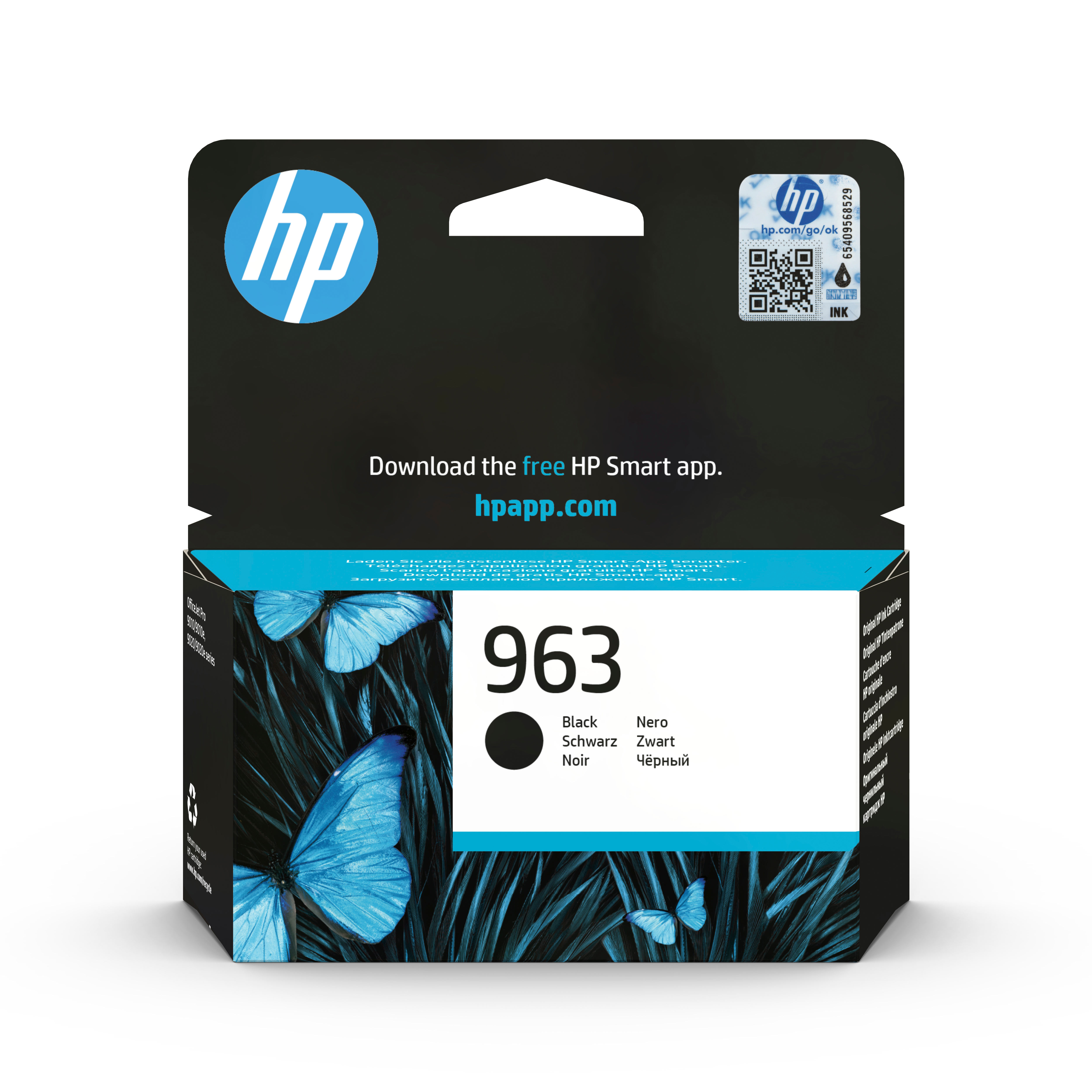 Картридж 963 для HP OfficeJet Pro 901x/902x/HP, 1К (O) чёрный 3JA26AE