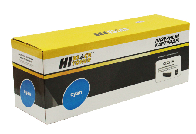 Картридж Hi-Black (HB-CE271A) для HP CLJ CP5520/5525/Enterprise M750, Восстанов, C, 15K