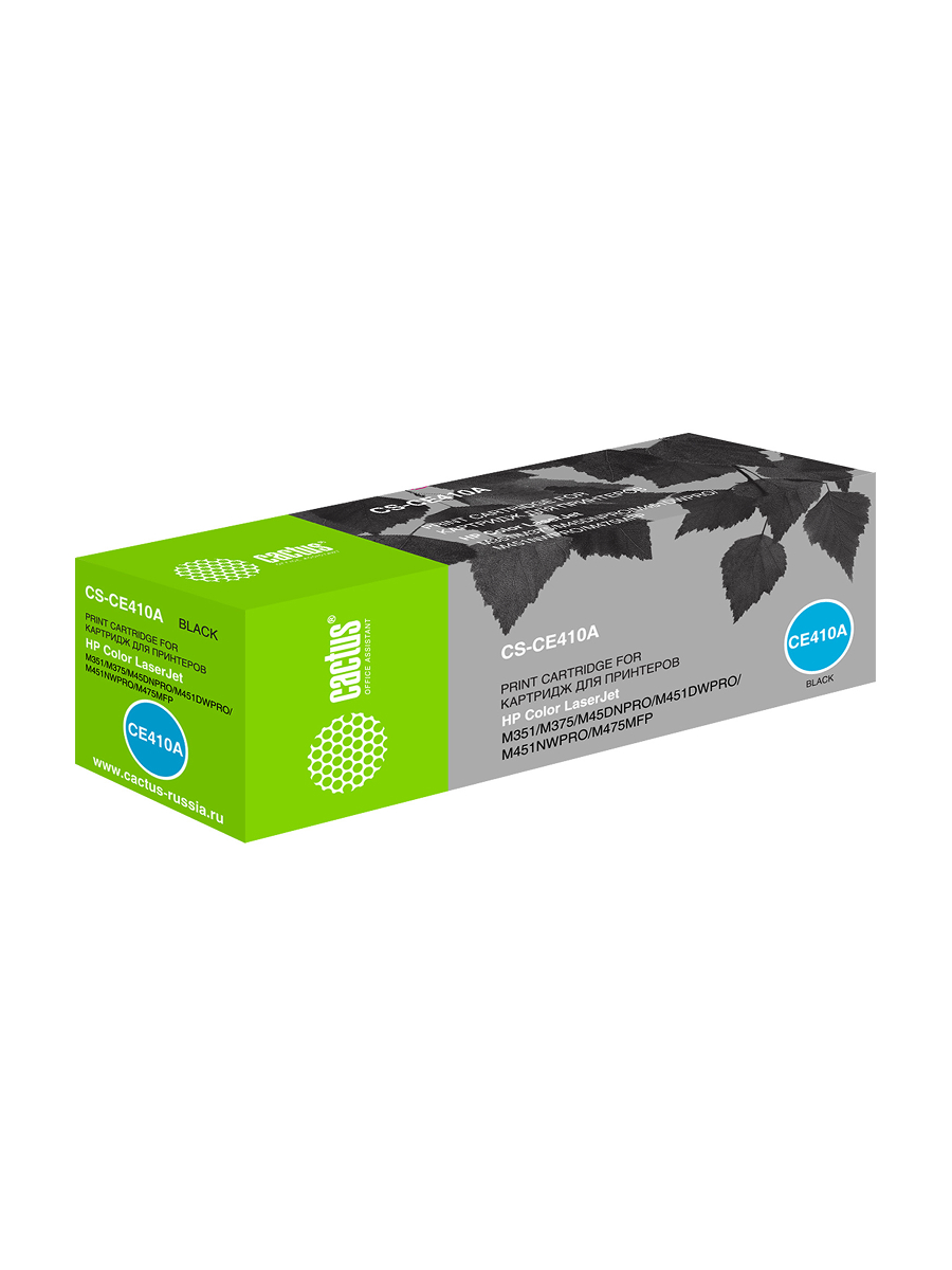 Картридж лазерный CACTUS CS-CE410A черный ((2200стр.) для HP LJ Pro 300/M351/400/M451) (CS-CE410A)