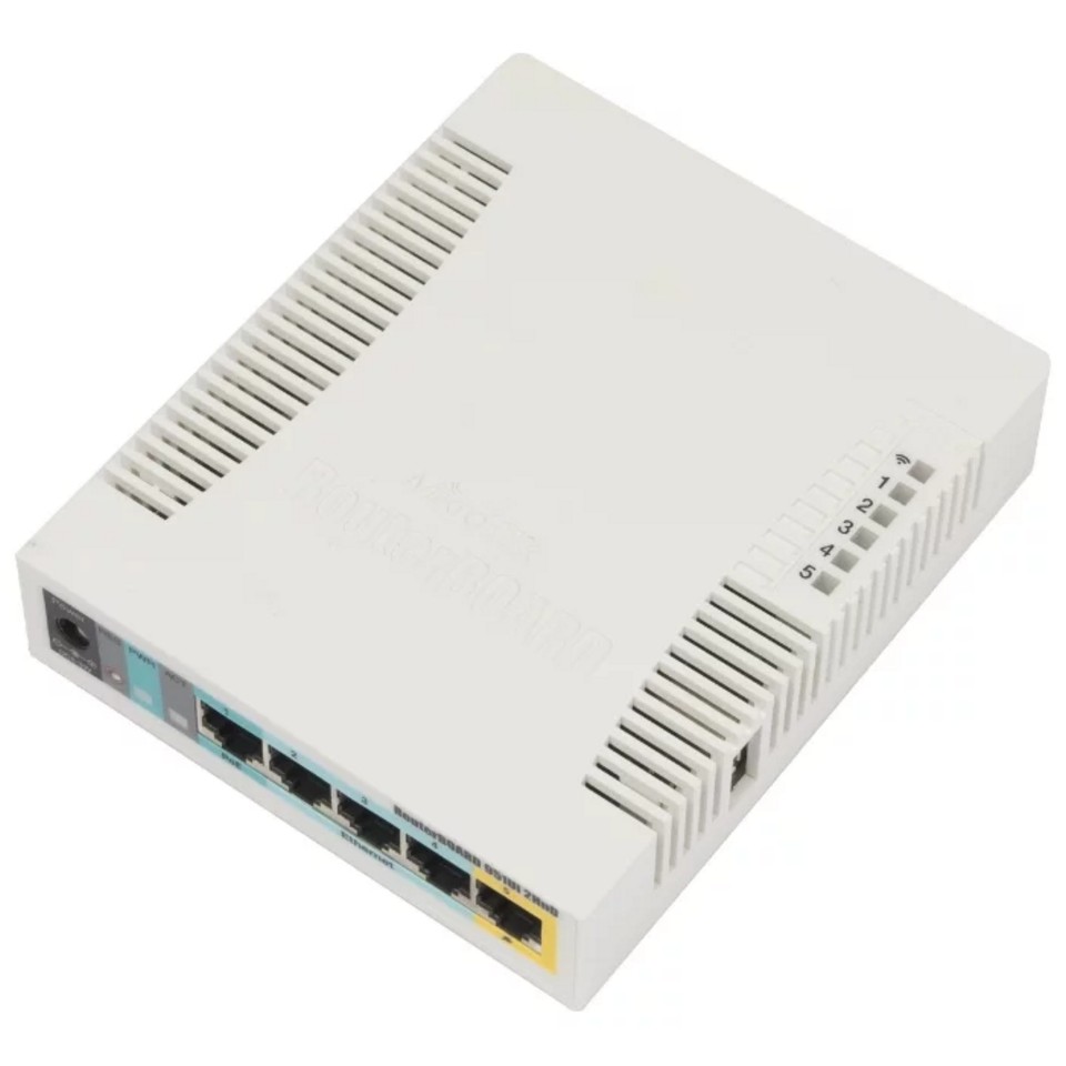 Маршрутизатор MIKROTIK RB951Ui-2HnD (N300, 5x100Mbs LAN, USB) (RB951Ui-2HnD)