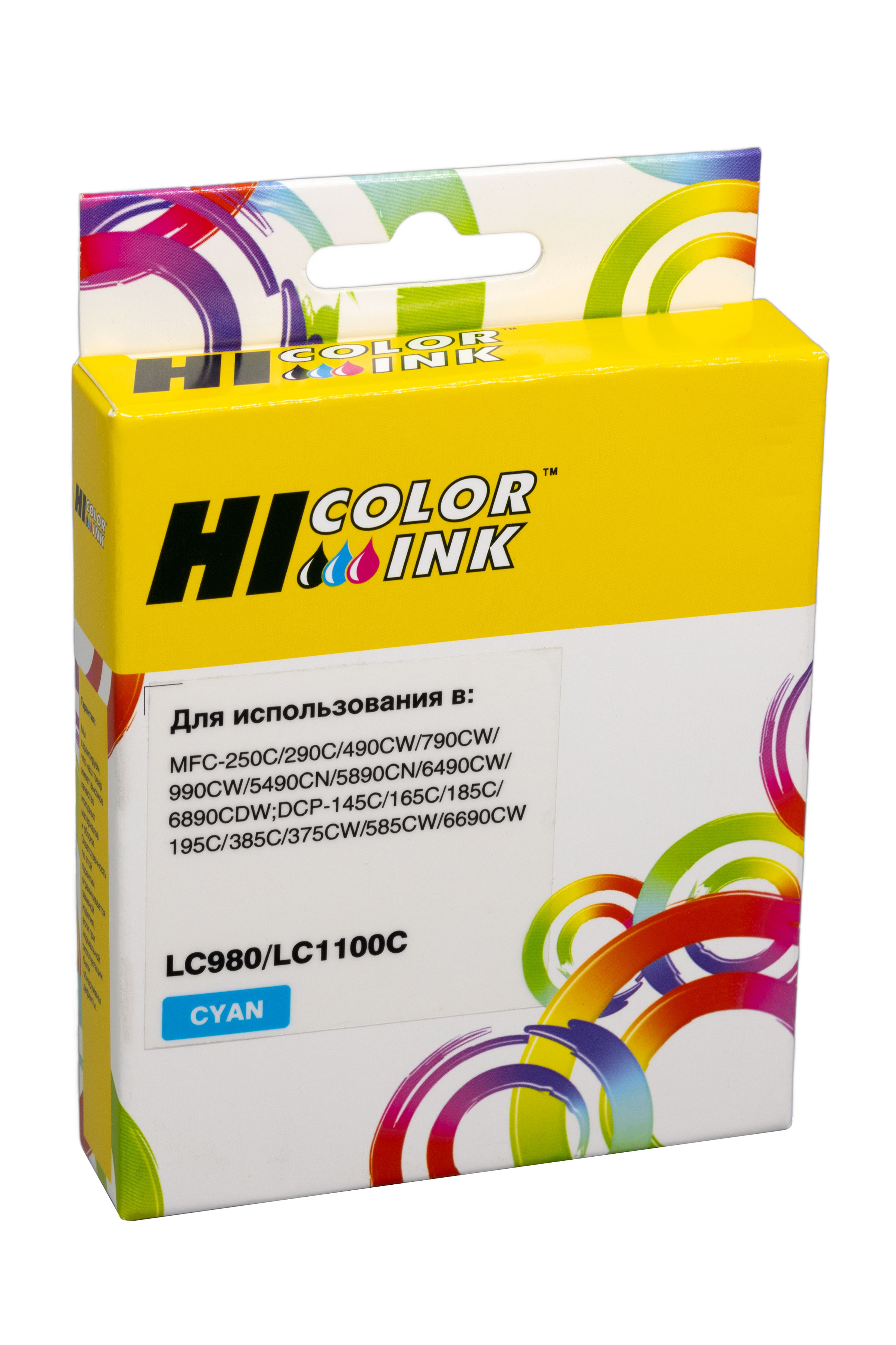 Картридж Hi-Black (HB-LC1100C/LC980C) для Brother DCP-145C/195C/MFC-165C/MFC-250C, C