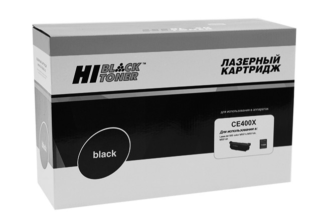 Картридж Hi-Black (HB-CE400X) для HP LJ Enterprise 500 color M551n/M575dn, Bk, 11K (П/У)