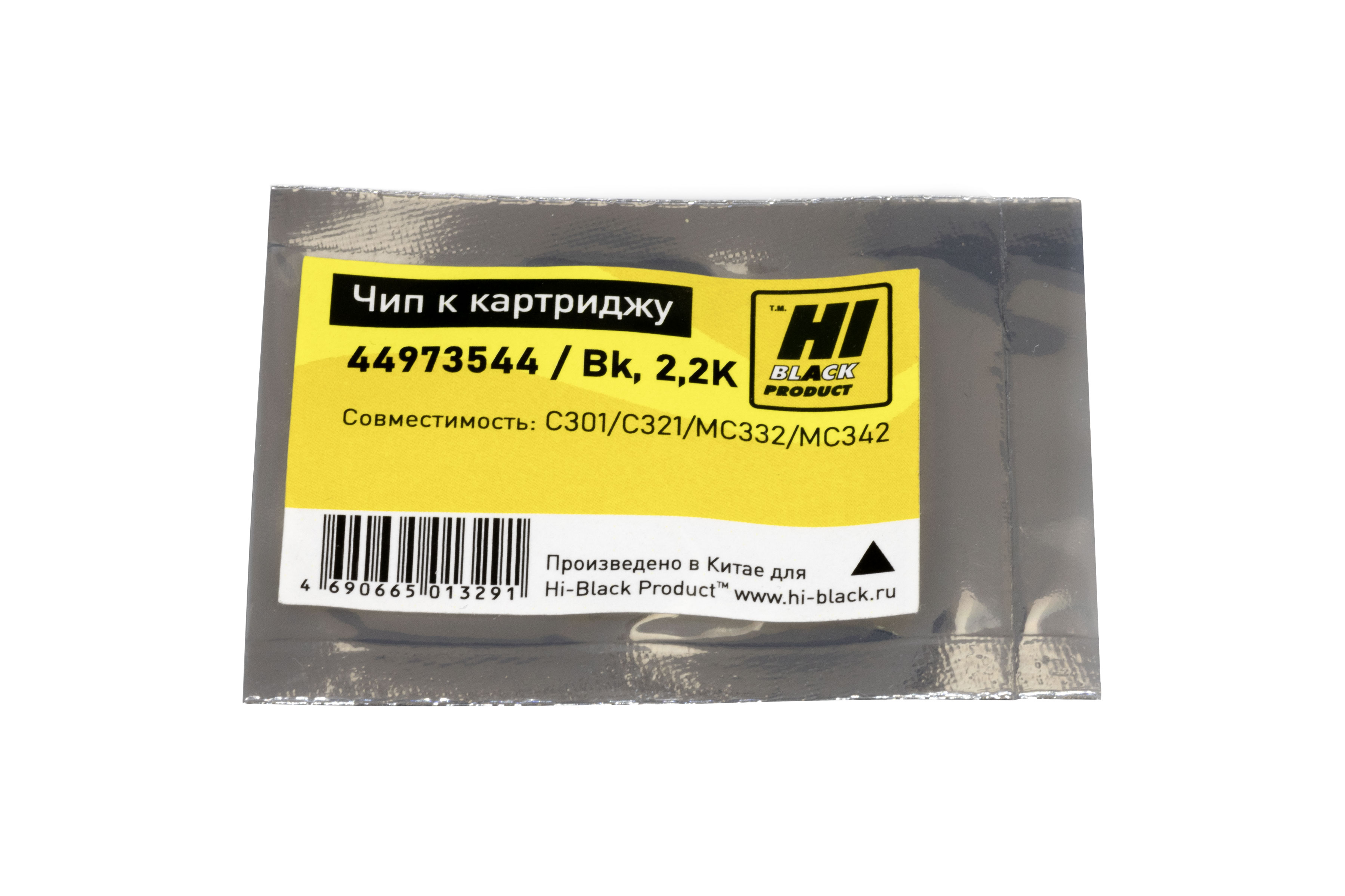 Чип Hi-Black к картриджу Oki C301/C321/MC332/MC342 (44973544), Bk, 2,2K