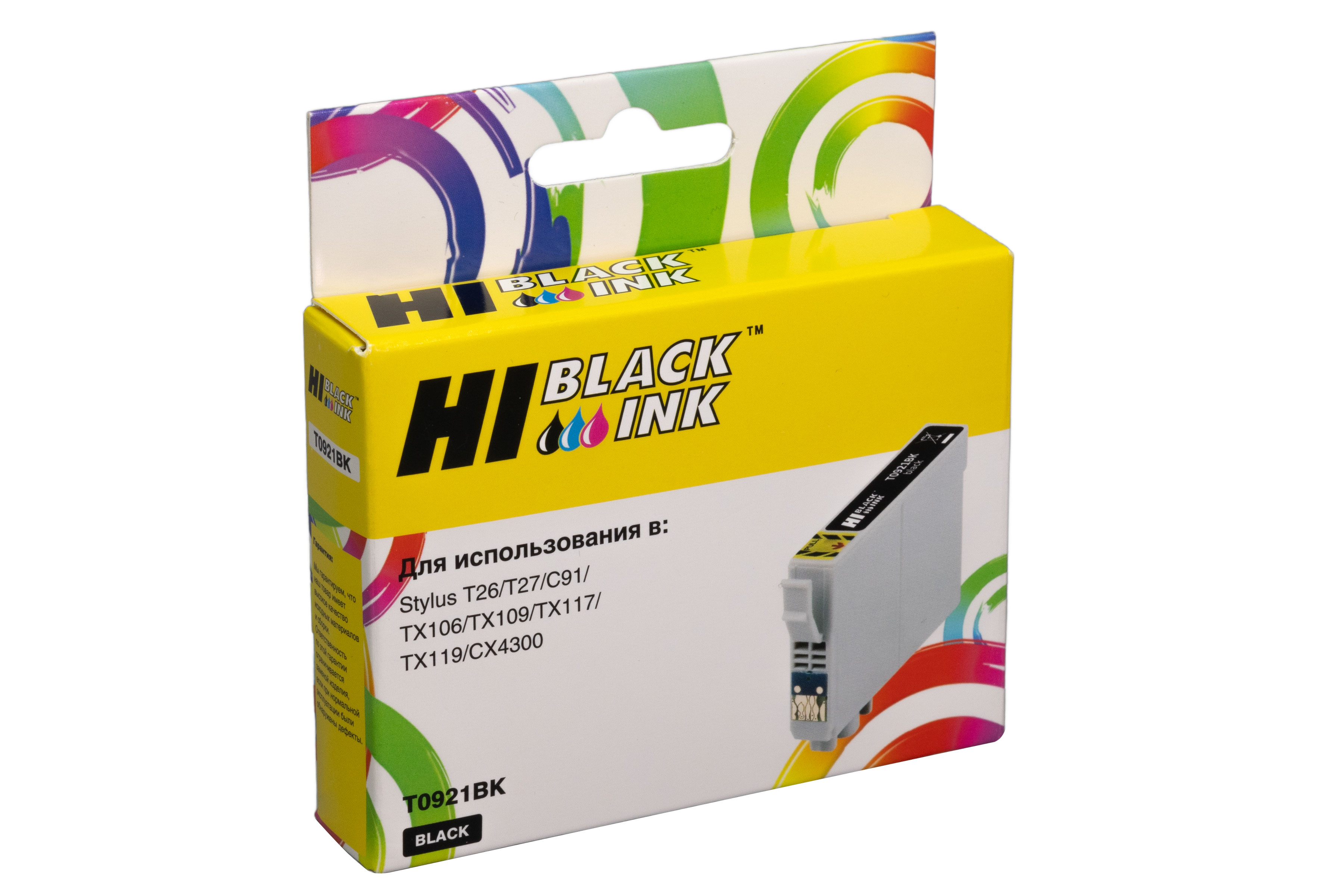 Картридж Hi-Black (HB-T0921) для Epson Stylus C91/CX4300/T26/TX106/109, Bk