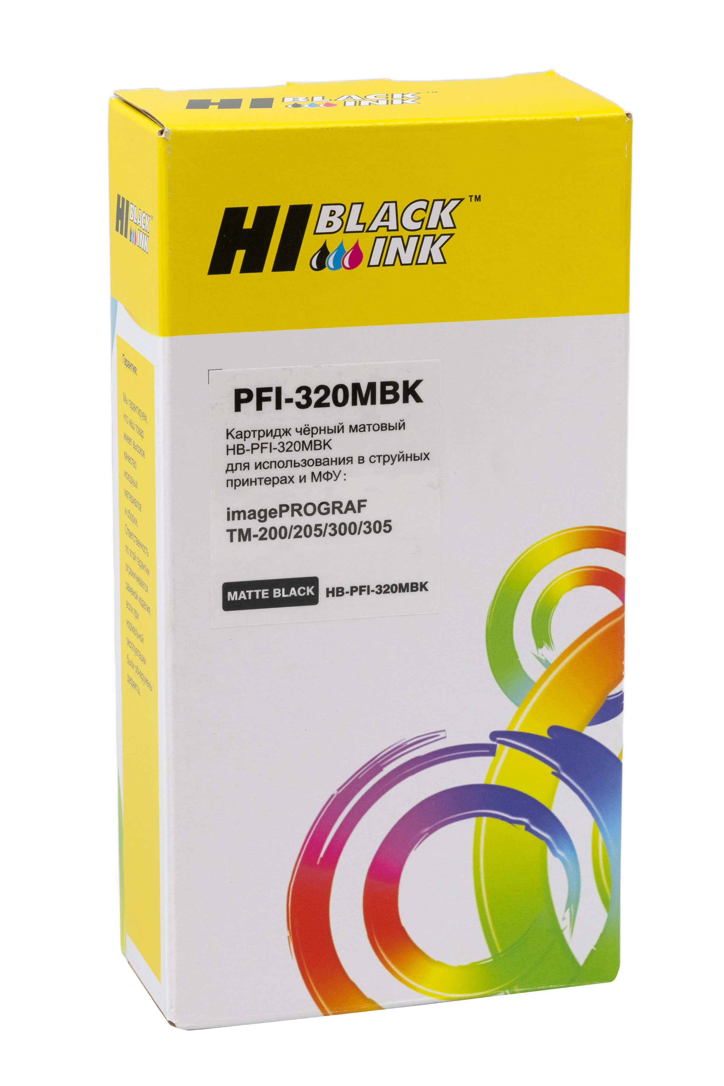 Картридж Hi-Black PFI-320MBK для Canon imagePROGRAF TM-200/200MFP/205/300/300FMP/305, МВК