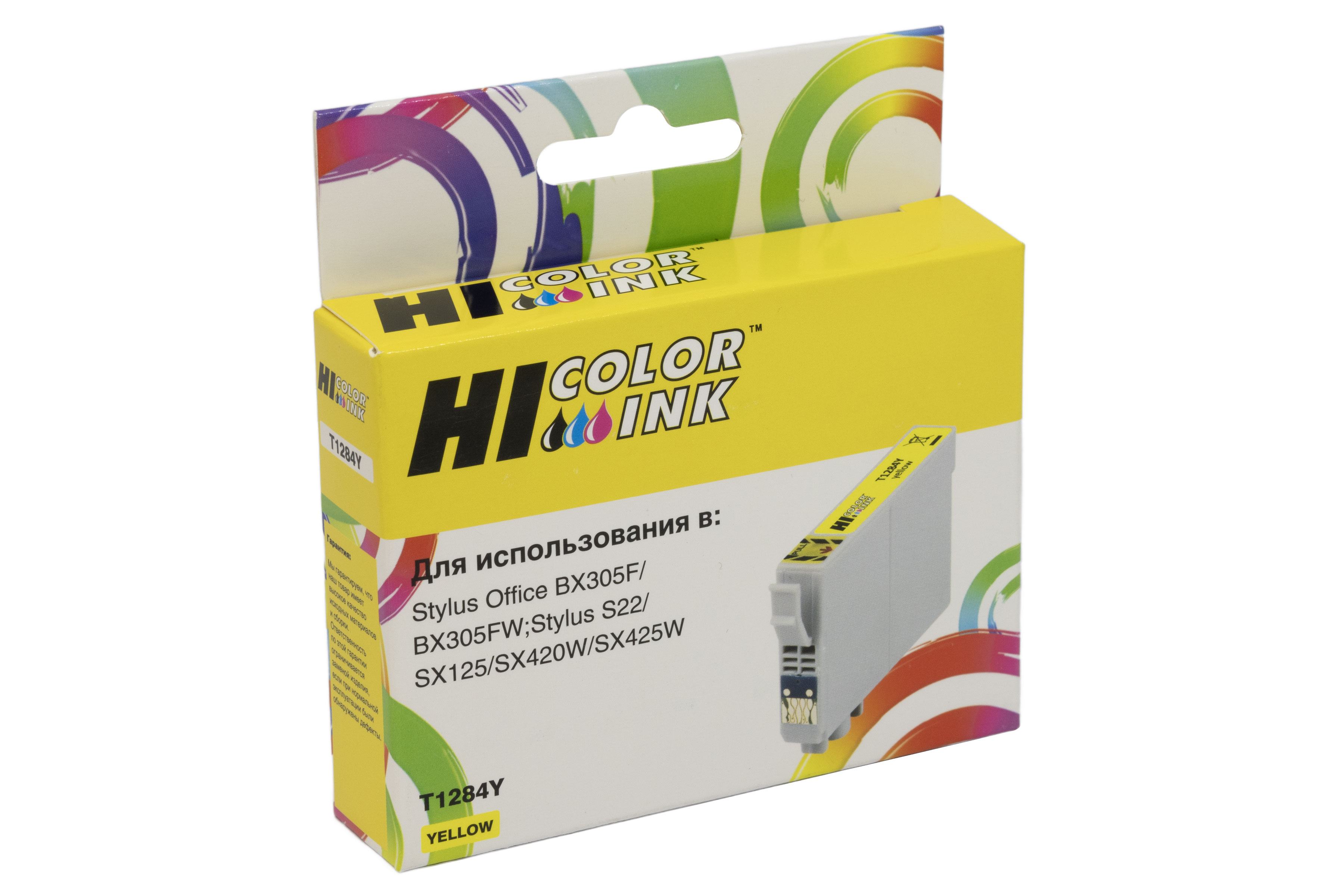 Картридж Hi-Black (HB-T1284) для Epson Stylus S22/SX125/SX420W/SX425W/BX305F, Y