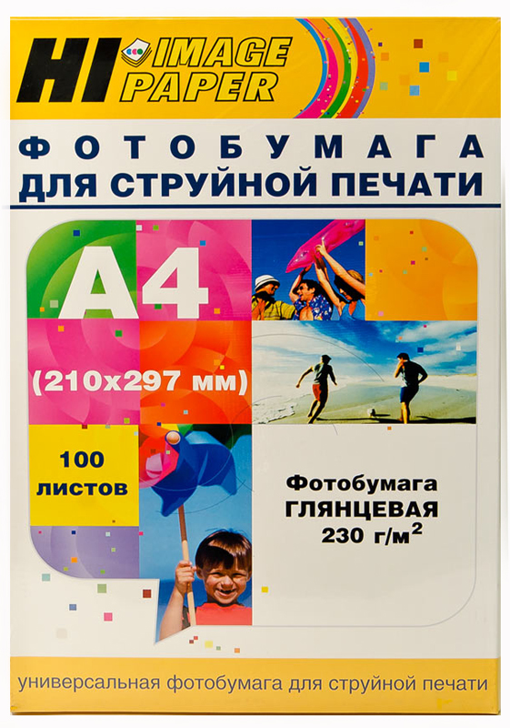 Фотобумага Hi-Image Paper глянцевая односторонняя, A4, 230 г/м2, 100 л.