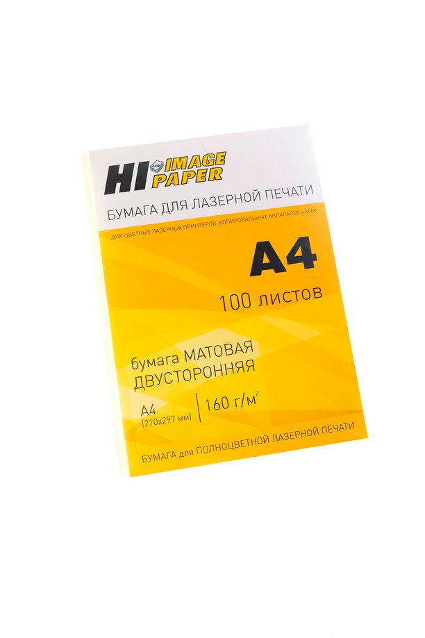 Бумага Hi-Image Paper для лазерной печати, матовая двусторонняя, A4, 160 г/м2, 100 л.