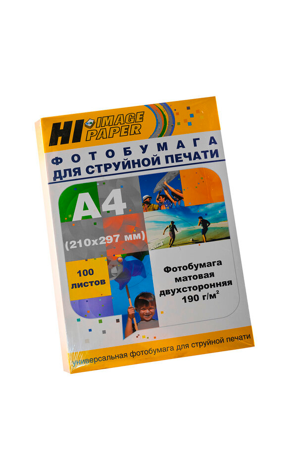 Фотобумага Hi-Image Paper матовая двусторонняя, A4, 190 г/м2, 100 л.