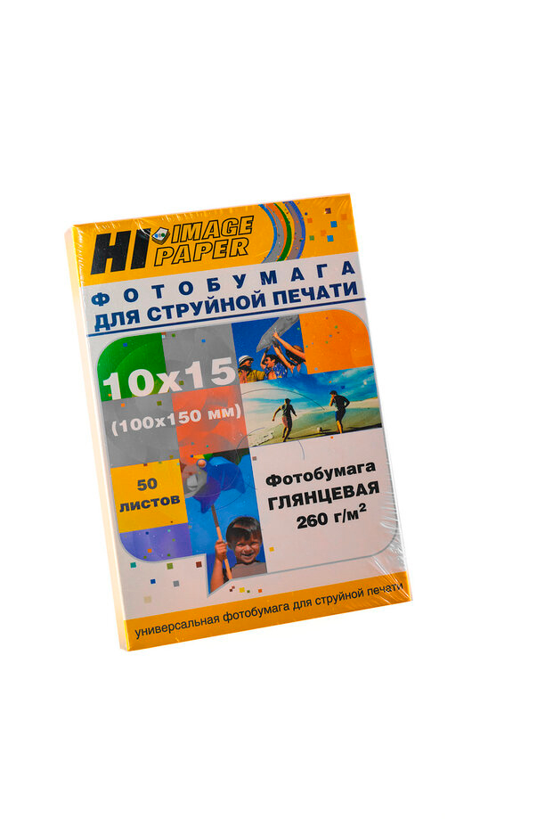 Фотобумага Hi-Image Paper глянцевая односторонняя, 10x15 см, 260 г/м2, 50 л.
