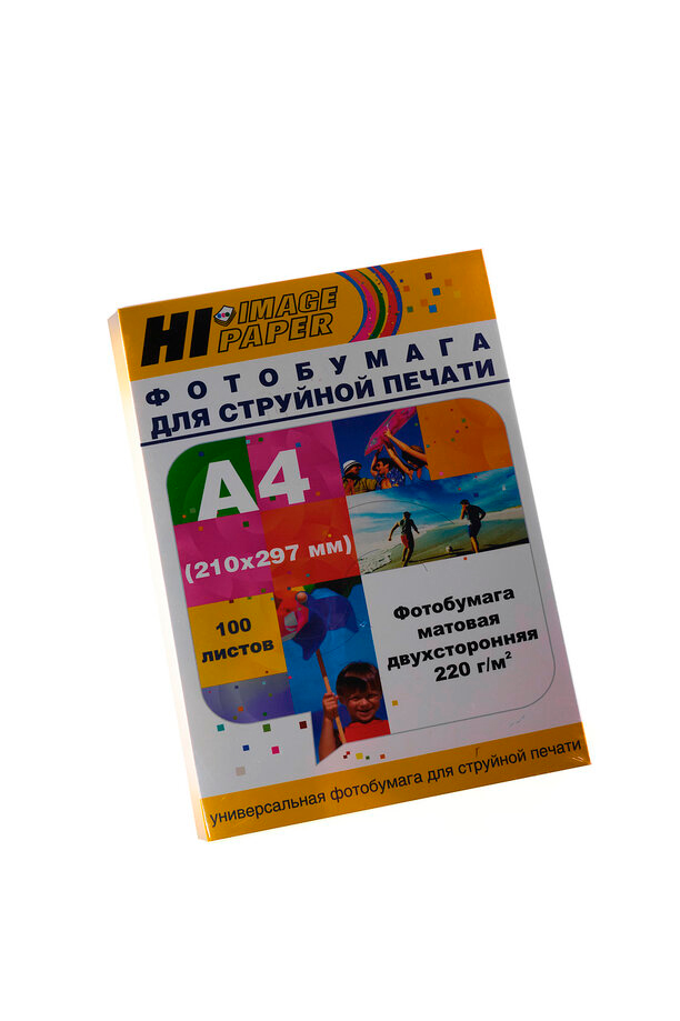Фотобумага Hi-Image Paper матовая двусторонняя, A4, 220 г/м2, 100 л.