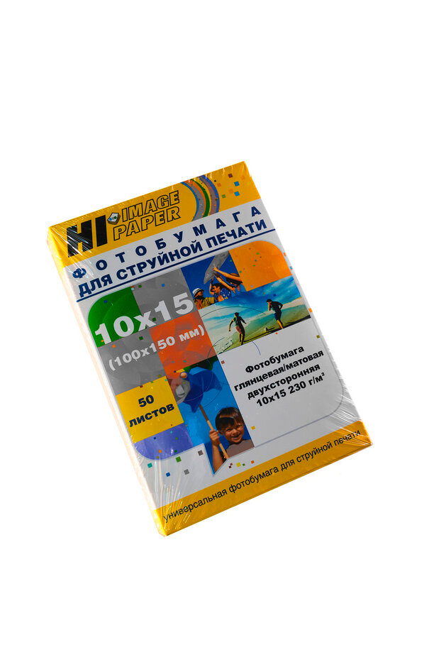 Фотобумага Hi-Image Paper глянцевая/матовая двусторонняя, 10x15 см, 230 г/м2, 50 л.
