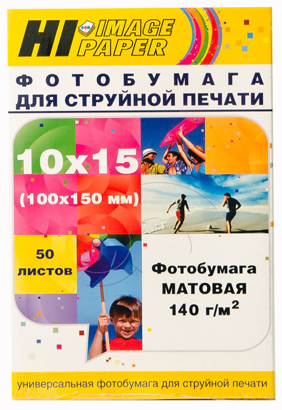Фотобумага Hi-Image Paper матовая односторонняя, 10x15 см, 140 г/м2, 50 л.