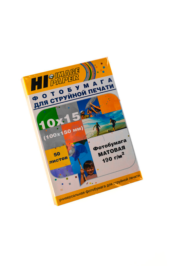 Фотобумага Hi-Image Paper матовая односторонняя, 10x15 см, 190 г/м2, 50 л.