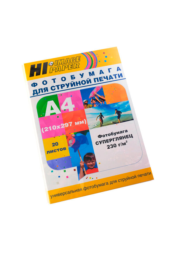 Фотобумага Hi-Image Paper суперглянцевая односторонняя, A4, 230 г/м2, 20 л. new