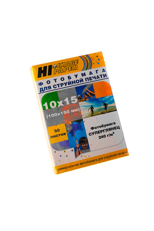 Фотобумага Hi-Image Paper суперглянцевая односторонняя, 10x15 см, 240 г/м2, 50 л.