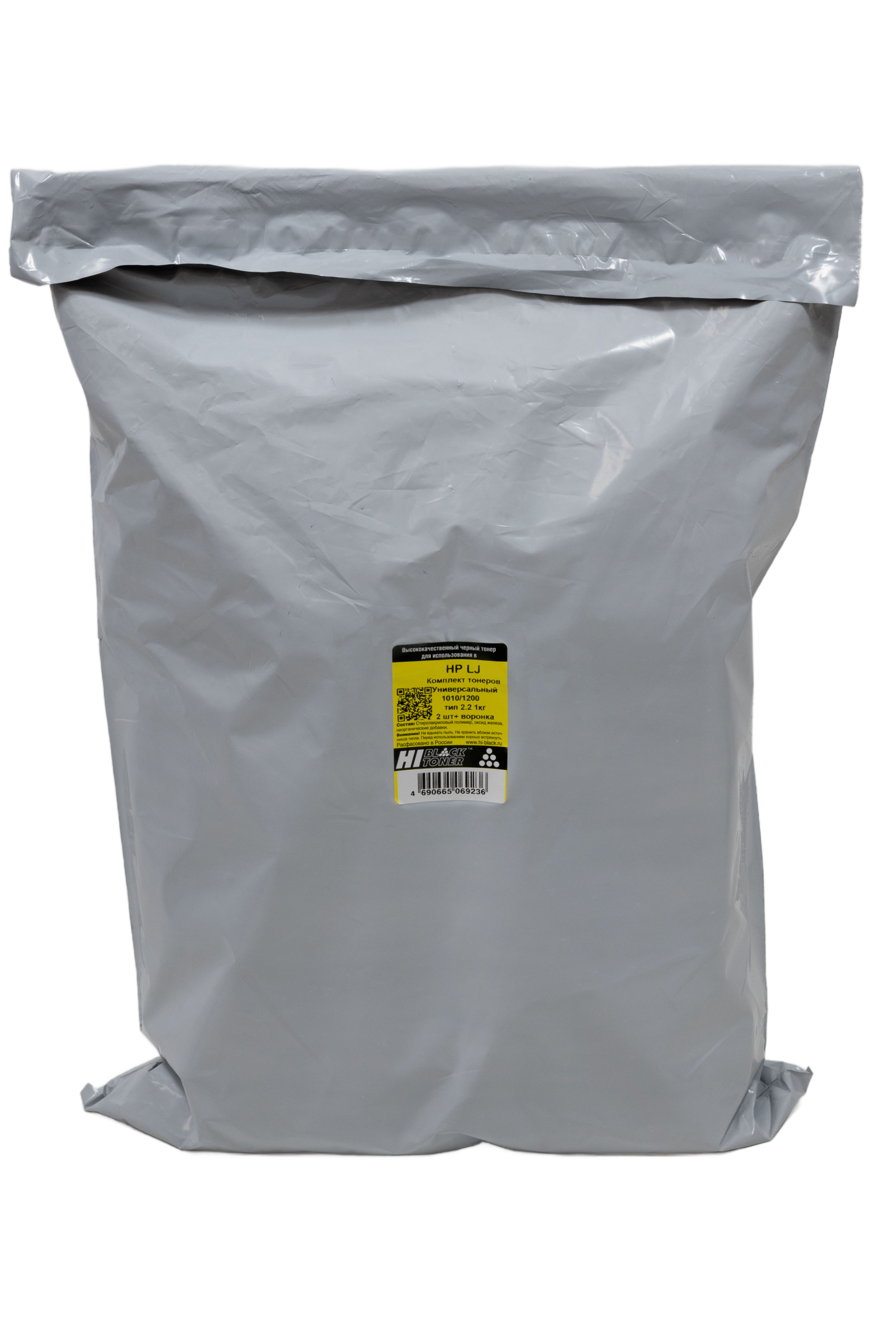 Комплект тонеров Hi-Black Универсальный 2 шт для HP LJ 1010/1200, 1 кг, тип 2.2, Bk, 1 кг + воронка
