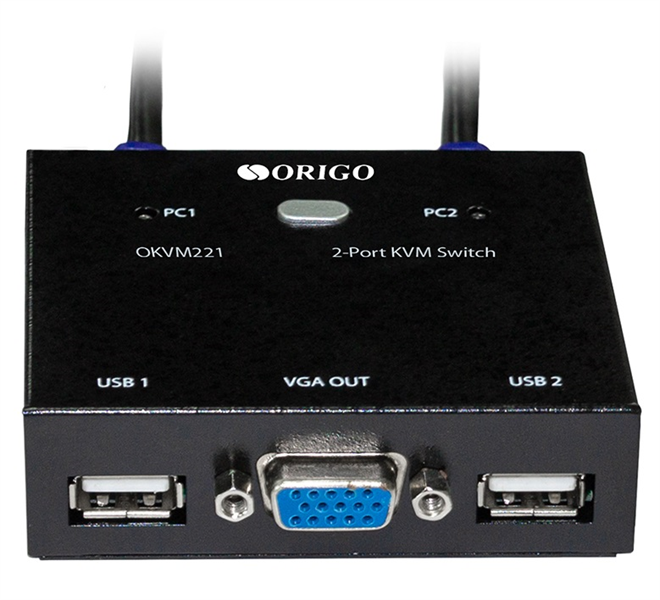 ORIGO 2-портовый KVM-переключатель с портами VGA и USB