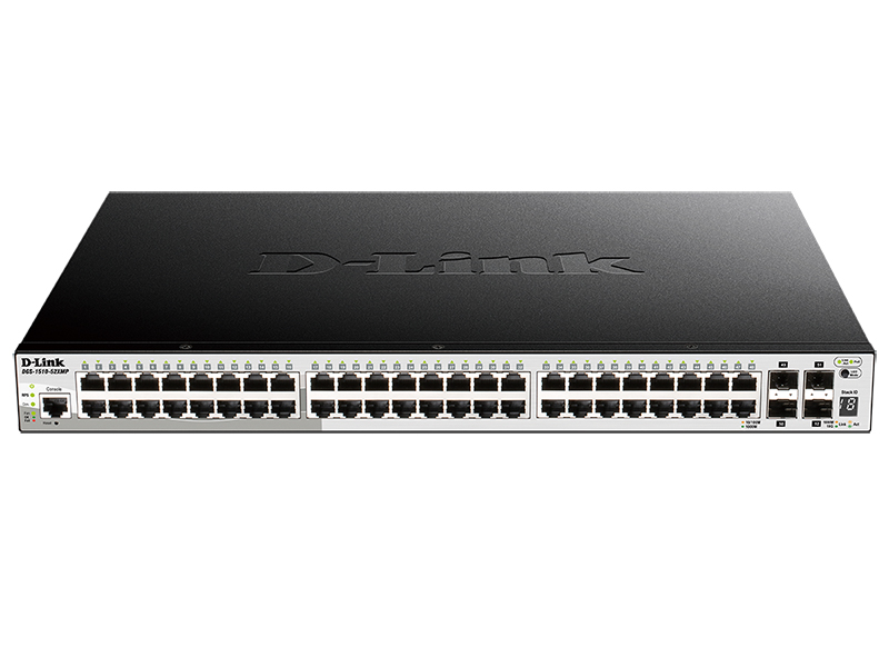 D-Link PROJ Настраиваемый L2+ стекируемый PoE-коммутатор, 48x1000Base-T PoE, 4x10GBase-X SFP+, PoE-бюджет 370 Вт (740 Вт с DPS-700), CLI, консольный порт RJ-45, RPS